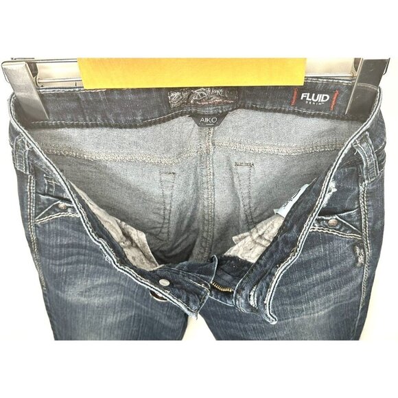 Silver Jeans Aiko Mid Skinny Womens 26x29 Blue Zipper Hem Slim Stretch Denim - Picture 10 of 16